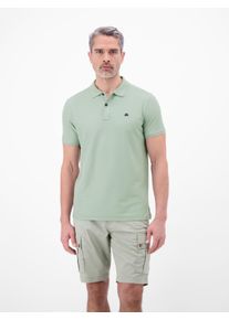 Poloshirt Lerros "COOL & DRY", Herren, Gr. L, bay gr&uuml;n, Single Jersey, Obermaterial: 60% Baumwolle, 40% Polyester, unifarben, normal h&uuml;ftbedeckend, Rundhals, abgesteppte Kante, Shirts Poloshirt, mit Logo-Stickerei
