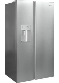 Bauknecht Side-by-Side "SBS IW D90 Black", Energieeffizienz: D, edelstahloptik, B:91cm H:179cm T:70,5cm, K&uuml;hlschr&auml;nke, Wasser- und Eisw&uuml;rfelspender &ndash; Wasser, Crushed Eis & Eis jederzeit, Side-by-Side