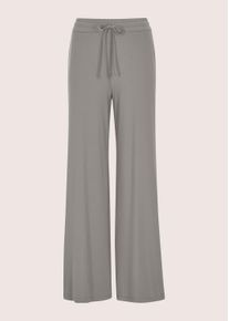 Madeleine Mode Jerseyhose MADELEINE "Jerseyhose Schlupfhose mit Tunnelzug", Damen, Gr. 19, N + K Gr, grau (schilf), Obermaterial: 62% Viskose CV. 30% Polyamid PA. 8% Elasthan EL., Modern, weit, Hosen Jerseyhose, Jerseyhose mit weitem Bein