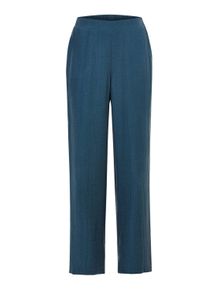 Schlupfhose GOLDNER "Kurzgr&ouml;&szlig;e Elegante Stoffhose mit Teildehnbund", Damen, Gr. 27, K-Gr, marine, Obermaterial: 49% Lyocell CLY. 38% Viskose CV. 13% Polyamid PA., gerade, Hosen Schlupfhose, Vorne glatter Bund, weite Beinform