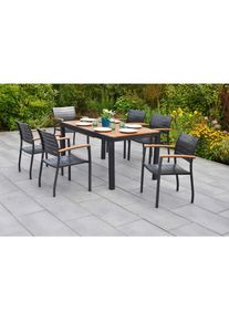 Gardenson , Graphitfarben, Naturfarben , Metall, Kunststoff , rechteckig , Gartenm&ouml;bel, Gartenm&ouml;bel-Sets, Gartengarnituren