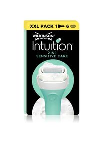 Wilkinson Sword Intuition 2in1 Soap & Shave Sensitive borotva + tartal&eacute;k fejek 6 db