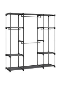 M&Ouml;BELIX M&ouml;belix , Schwarz , Metall, Kunststoff, Textil , 151x166x43 cm , Schuhablage, Hutablage, standfeste F&uuml;&szlig;e , Kleinm&ouml;bel, Weitere Kleinm&ouml;bel