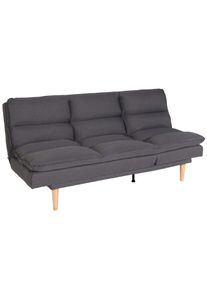Schlafsofa HWC-M79, G&auml;stebett Schlafcouch Couch Sofa, Schlaffunktion Liegefl&auml;che 180x110cm ~ Stoff/Textil dunkelgrau