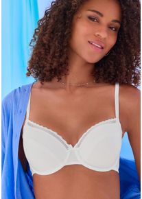 B&uuml;gel-BH Vivance, Damen, Gr. 80, Cup C, wei&szlig;, Trikot, Obermaterial: 89% Baumwolle, 6% Polyamid, 5% Elasthan, Basic, BHs B&uuml;gel-BH, aus weicher Baumwollqualit&auml;t