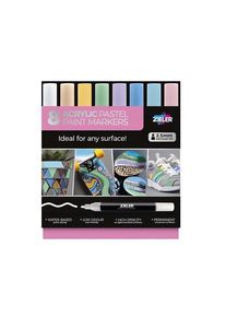 Zieler 8 Acrylic Paint Markers Pastel color