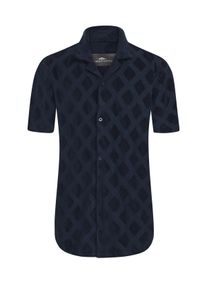 Duże Rozmiary - Fynch-Hatton - Koszula z kr&oacute;tkim rękawem z mieszanki bawełny z aplikacjami frotte - 4XL