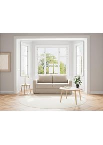 Livetastic , Beige , Kunststoff, Textil , F&uuml;llung: Polyetherschaumkern , 176x85x88 cm , Wohnzimmer, Sofas & Couches, Sofas, 2er Sofas