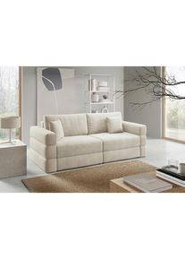 Livetastic , Beige , Textil , F&uuml;llung: Polyurethan (Pur), Silikon,Polyurethan (Pur), Silikon , 254x93x167 cm , Made in EU , Wohnzimmer, Sofas & Couches, Schlafsofas, Schlafsofas