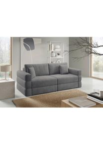 Livetastic , Dunkelgrau , Textil , F&uuml;llung: Polyurethan (Pur), Silikon,Polyurethan (Pur), Silikon , 254x93x167 cm , Made in EU , Wohnzimmer, Sofas & Couches, Schlafsofas, Schlafsofas