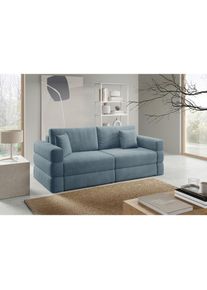 Livetastic , Blau , Textil , F&uuml;llung: Polyurethan (Pur), Silikon,Polyurethan (Pur), Silikon , 254x93x167 cm , Made in EU , Wohnzimmer, Sofas & Couches, Schlafsofas, Schlafsofas
