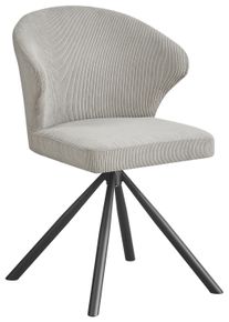 Armlehnstuhl Jana Hellgrau/Schwarz