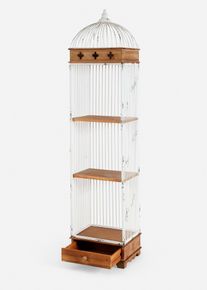 bonprix Regal, beige, Gr.172x41 cm, Kreative Aufbewahrungsl&ouml;sung: Regal in Vogelk&auml;fig Form