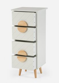 bonprix Badezimmer Kommode, wei&szlig;, Gr.83x35 cm, Schubladenkommode in moderner Nat&uuml;rlichkeit