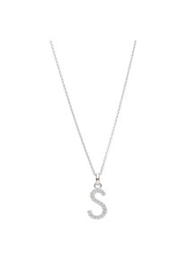 Kette mit Anh&auml;nger Smart Jewel "Kette Buchstabe S mit Zirkonia Steine, Silber 925", silber, Halsketten, Herren, Silber 925 (Sterlingsilber), Kette mit Anh&auml;nger