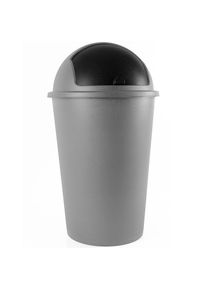 Deuba M&uuml;lleimer Silber Kunststoff 50L 68x40cm