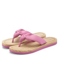 Badezehentrenner ELBSAND "Sandale,Badelatsche,Flip Flop,Mule, Pantolette,Badeschuhe,Sommerschuhe", M&auml;dchen, Gr. 39, Textil, pink (magenta), Obermaterial: 100% Textilmaterial. Decksohle: 100% Synthetik. Futter: 100% Textilmaterial. Laufsohle: 100% Synthetik, kontrastfarbene Details, Schuhe Badezehentrenner, Zehentrenner mit wasserabweisender und ultraleichter Sohle VEGAN
