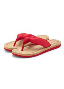 Badezehentrenner ELBSAND "Sandale,Badelatsche,Flip Flop,Mule, Pantolette,Badeschuhe,Sommerschuhe", M&auml;dchen, Gr. 40, Textil, rot, Obermaterial: 100% Textilmaterial. Decksohle: 100% Synthetik. Futter: 100% Textilmaterial. Laufsohle: 100% Synthetik, kontrastfarbene Details, Schuhe Badezehentrenner, Zehentrenner mit wasserabweisender und ultraleichter Sohle VEGAN