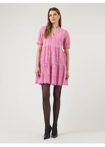 Blusenkleid Y.A.S "YASHOLI SS DRESS S. NOOS", Damen, Gr. S, N-Gr, moonlite mauve, Web, Obermaterial: 100% Baumwolle, unifarben, V-Ausschnitt, Kleider Blusenkleid, Sommerkleid