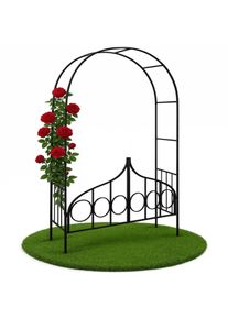 Gardebruk Metalowa Pergola Ogrodowa czarna 240x140x40cm