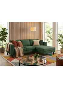 Ecksofa Trendmanufaktur "Watkins Couch wahlweise mit Schlaffunktion und Bettkasten,auch in Cord", dunkel gr&uuml;n, B:232cm H:81cm T:161cm, 100% Polyester, Sofas, Ecksofa, Recamiere beidseitig montierbar, Sofa in L-Form, Breite 232 cm