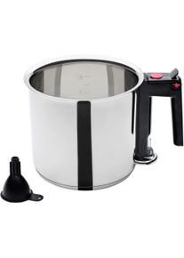 Simmertopf GSW "BAIN-MARIE", silber (silberfarben, schwarz), &Oslash;:16cm, T&ouml;pfe, Simmertopf, Induktion