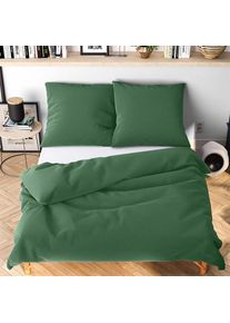 Bettw&auml;sche WOLKENFELD "Allergiker Bettw&auml;sche, unfassbar weich", gr&uuml;n, B/L: 135cm x 200cm, 1 Stk., 1 Stk., Microfaser, B/L: 80cm x 80cm, 2 Stk., Microfaser, Obermaterial: 100% Polyester, Bettw&auml;sche, Bettw&auml;sche, 135x200 cm, 155x220 & &Uuml;bergr&ouml;&szlig;en I inkl. Kissenbez&uuml;ge 80x80 I Uni