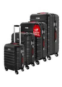 Monzana Walizka twarda Zestaw 4 cz Czarny ABS