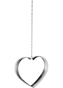 Dekoh&auml;nger Fink "ANYA", silber (silberfarben), B:31cm H:28cm T:6cm, Edelstahl, Dekoh&auml;nger, Dekoh&auml;nger, Dekoherz zum H&auml;ngen, aus Edelstahl, outdoorgeeignet