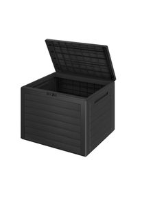 Casaria Gartenbox Lille 190L Anthrazit in Holzoptik wetterfest abschlie&szlig;bar