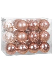 Casaria Kerstballen Rozegoud 24-delig 7cm