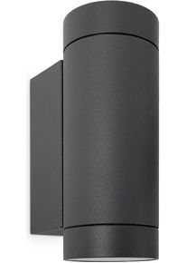 Paco Home Wandleuchte "LUDOWA", grau, 2, H: 16,4cm, Leuchten, Up & Down In & Outdoor Aussenleuchte Garten GU10 Aluminium IP54, Wandleuchte