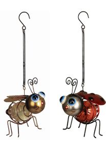 Luxform H&auml;ngeleuchte "Solar - 1x Biene und 1x Marienk&auml;fer - 2 St&uuml;ck", bunt (multicolor), 2 Stk., Leuchten, Dekoratives Gartenornament, H&auml;ngeleuchte