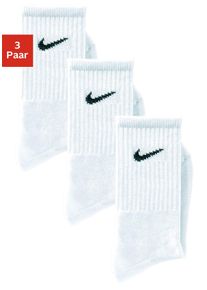 Sportsocken Nike, Damen, Gr. XL (46/50), wei&szlig;, Baumwolle, Elasthan, Polyamid, elastisch, Socken Sportsocken, mit Frottee, Topseller