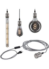 Paulmann Pendelleuchte "Eldar", grau, 1, &Oslash; 4cm, 1 Stk., Leuchten, E27, Pendelleuchte