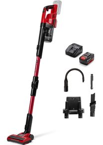 Einhell Akku-Stielstaubsauger "TE-SV 18 Li-FLX (1x 4,0 Ah)", rot, schwarz, B:61,5cm H:11cm T:15,5cm, Akkusauger, inkl. Akku und Ladeger&auml;t, Akku-Stielstaubsauger