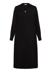 Strickkleid Cartoon "Strickkleid mit Kragen", Damen, Gr. 44, EURO, schwarz, Obermaterial: 42% Polyacryl PAN. 30% Polyester PES. 21% Polyamid PA. 7% Wolle NZW., Kleider Strickkleid