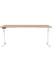 Schreibtisch Germania "Jet", lindberg, eiche, nachbildung, wei&szlig;, wei&szlig;, lindberg, eiche, nachbildung, B:180cm H:72cm T:80cm, Tische, Schreibtisch