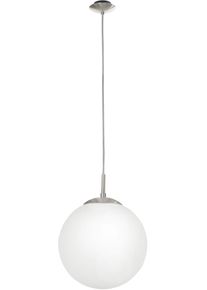 Eglo H&auml;ngeleuchte "RONDO", wei&szlig; (wei&szlig;, nickelfarben), 1, &Oslash; 25cm, Leuchten, Esszimmerlampe, zeitloses Design, modern, schlicht, H&auml;ngeleuchte