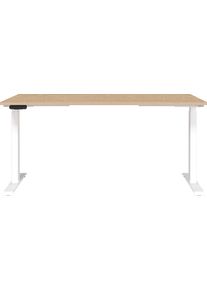 Schreibtisch Germania "Jet", lindberg, eiche, nachbildung, wei&szlig;, wei&szlig;, lindberg, eiche, nachbildung, B:160cm H:72cm T:80cm, Tische, Schreibtisch