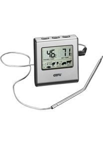 Bratenthermometer Gefu "TEMPERE", silber (edelstahlfarben), Edelstahl, Temperaturmessger&auml;te, Bratenthermometer, digital