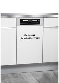 Bauknecht teilintegrierbarer Geschirrsp&uuml;ler "BSBO 3023 PF X", Energieeffizienz: E, silber (silberfarben), B:44,8cm H:82cm T:55,5cm, Geschirrsp&uuml;ler, teilintegrierbarer Geschirrsp&uuml;ler