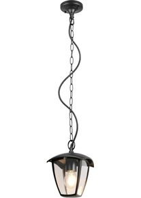 Trio LEUCHTEN Au&szlig;en-Deckenleuchte "VENTA, Outdoor Pendelleuchte 1-flammig, exkl 1x E27 max 10W, IP44", schwarz (schwarz matt), 1, H: 82cm, 1 Stk., Leuchten, Terrassen H&auml;ngelampe, Pendelleuchte Garten max H&ouml;he 82cm, Au&szlig;en-Deckenleuchte