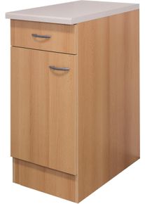Unterschrank Flex-Well "Nano", braun (buche nachbildung), B:40cm H:85cm T:60cm, Holzwerkstoff, Schr&auml;nke, Unterschrank, (B x H x T) 40 x 85/86 x 60 cm