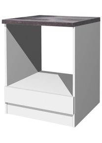 Herdumbauschrank Flex-Well "Lucca", wei&szlig; (wei&szlig; matt, caledonia), B:60cm H:85cm T:57cm, Holzwerkstoff, Schr&auml;nke, Herdumbauschrank, (B x H x T) 60 x 85 x 60 cm