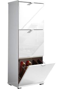 Schuhschrank Germania "COLORADO", wei&szlig;, B:53cm H:132cm T:30cm, Schr&auml;nke, Schuhschrank