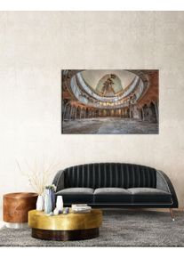 Leinwandbild B&Ouml;NNINGHOFF, grau (farbe bild(er): grau, braun, t&uuml;rkis, gr&uuml;n), B:118cm H:78cm T:1,8cm, Canvas, MDF, Bilder, Leinwandbild