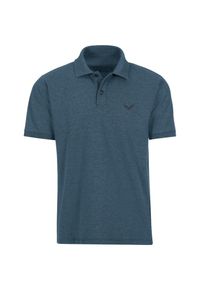 Poloshirt TRIGEMA "TRIGEMA Poloshirt DELUXE Piqu&eacute;", Damen, Gr. XL, blau (jeans, melange), Piqu&eacute;, 100% Baumwolle, Basic, lang, ohne Ausschnitt, Shirts Poloshirt