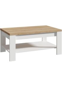 Couchtisch FORTE "Bohol", riviera eiche, sibiu l&auml;rche hell, sibiu l&auml;rche hell, riviera eiche, B:100cm H:45,7cm T:60cm, Tische, Couchtisch, B/H/T 100/45,7/60 cm zweifarbiges Dekor