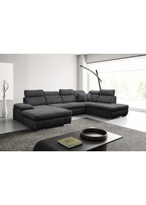 Wohnlandschaft WERK2 "Cordoba inkl. Bett, Bettkasten & Kopfteilfunktion, Breite 359 cm", anthrazit, B:359cm H:86cm T:232cm, Sofas, Wohnlandschaft